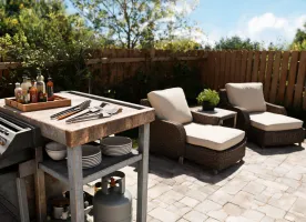 Patio prep station detail